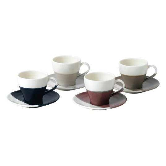 Royal Doulton Coffee Studio Espresso Kopper Med Skål 4 pk