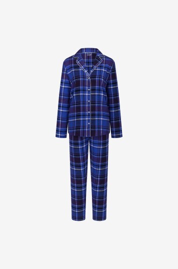 Triumph Pysjsett Boyfriend PW 01 X Checks Blå Triumph Pysjsett Boyfriend PW 01 X Checks Blå