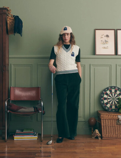 Maison Labiche Mithouard Patch Croco Golf - Cream - M