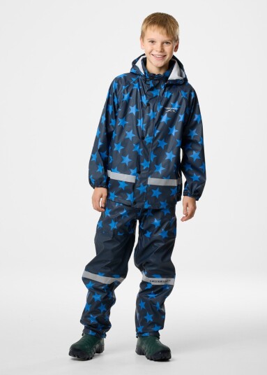 Swedemount Drop Rain Set Jr Dk. Navy/Blue 90 Regnjakker