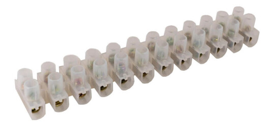 Lysterklemmer 12mm² en rekke med 12 stk