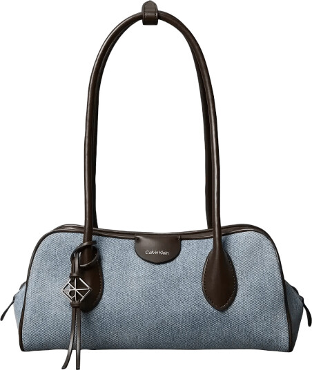 Calvin Klein Emblem Trio Denim Shoulder Bag Blue ONE SIZE