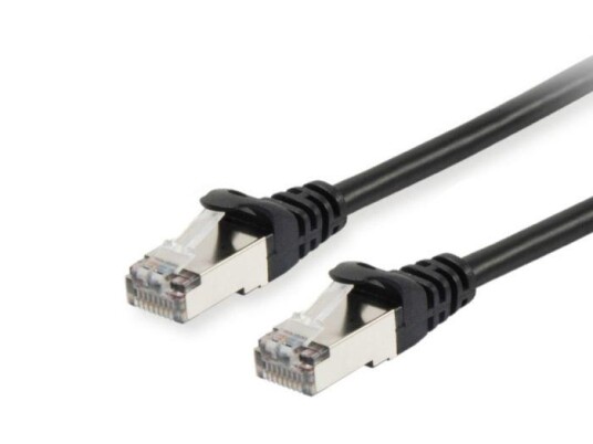 EQUIP Patchkabel RJ45 S/FTP Cat6A  1.0m schwarz (SSTP)PIM