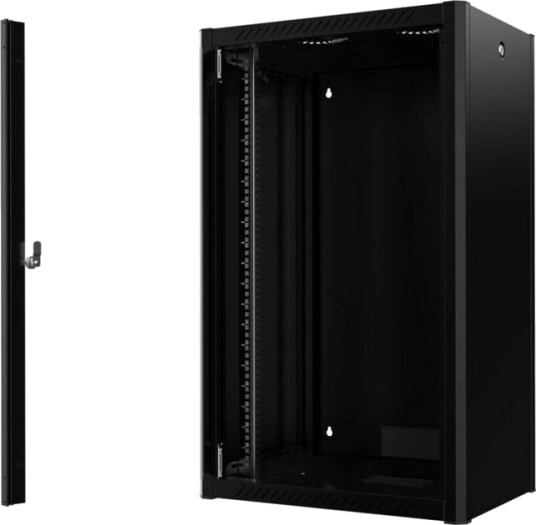 Lanview By Logon Rack Skap 60 X 45 Pro Veggmonterbar Svart Ral 9005 20U 19" Lanview By Logon Rack Skap 60 X 45 Pro Veggmonterbar Svart Ral 9005 20U 19"
