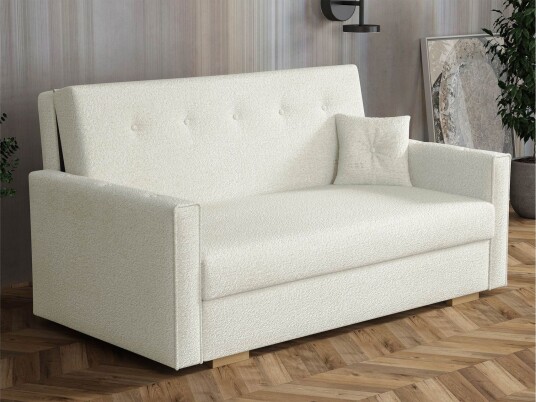 Ajiz Sovesofa 3 seter i Bouclé Hvit Ajiz Sovesofa 3 seter i Bouclé Hvit