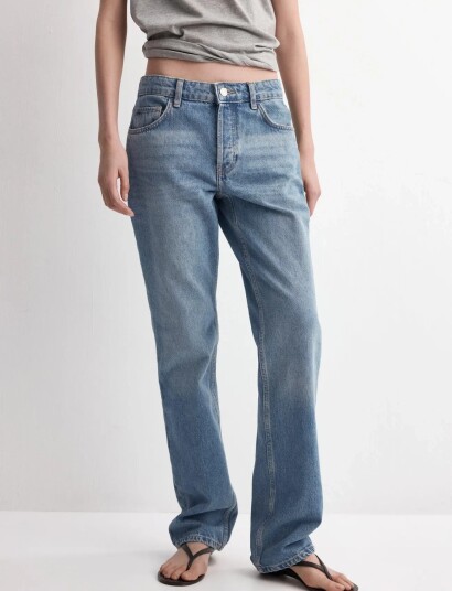 Mango Straight Low Waist Jeans Blue 36