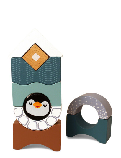 Magni Toys Penguin Stacking Tower - Multi/patterned - ONE SIZE