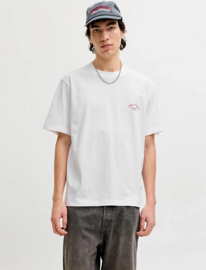 Jack & Jones Jormontauk Photo Back Tee Ss Cn White L