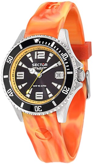 Sector Herreklokke R3251161022 Sort/Gummi Ø46 mm