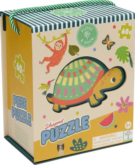 Floss & Rock Shaped Puzzle 60 Pcs. Jungle GREEN 30X22X6