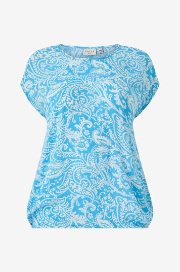 KAFFE Curve Bluse kcVilana Ami Top SS Blå