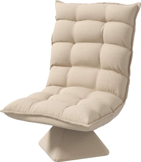 Justerbar polstret gulvstol Beige