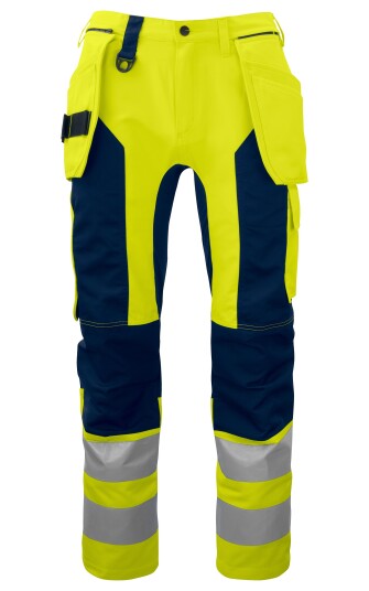 ProJob 6513 Håndverksbukse En Iso 20471 Kl 2/1 Yellow/Navy D112