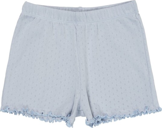 COPENHAGEN COLORS Dusty Blue Summer Pointelle Shorts 116