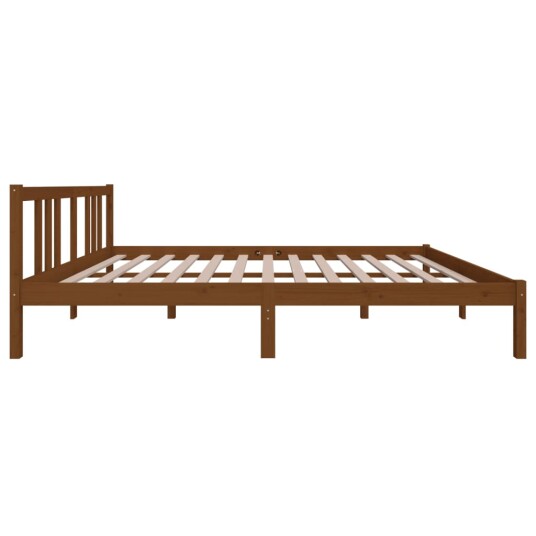 vidaXL Sengeramme honningbrun heltre 150x200 cm 5FT King Size