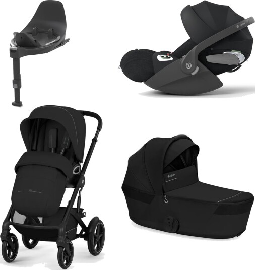Cybex Talos S Lux Moon Black Fold Cot Inkl. Cloud T Plus Sepia Black + Base