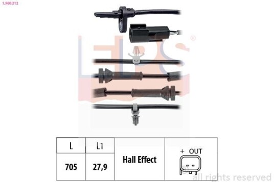 ABS sensor EPS 1.960.212