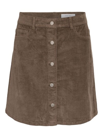 Noisy May Kort skjørt NMRONNIE A SHAPE SKJØRT CORDUROY NOOS XS til XL Damer brun
