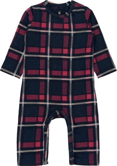 THE NEW SIBLINGS Tnsbholiday Tartan L_S Jumpsuit - NAVY BLAZER CHECK - 68
