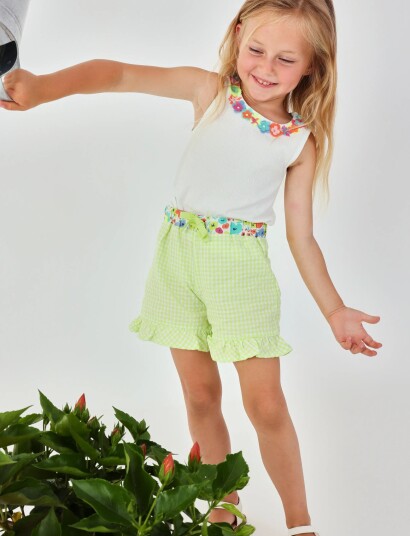 Boboli Knit T Shirt For Girl  Bci White 98