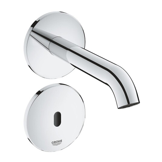 Grohe Essence Berøringsfri servantbatt. 182 mm tut, 230V, u/temp.reg. Krom Grohe Essence Berøringsfri servantbatt. 182 mm tut, 230V, u/temp.reg. Krom