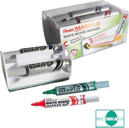 Tavlemarkører Pentel Maxiflo, Runde, Assorterte Farger