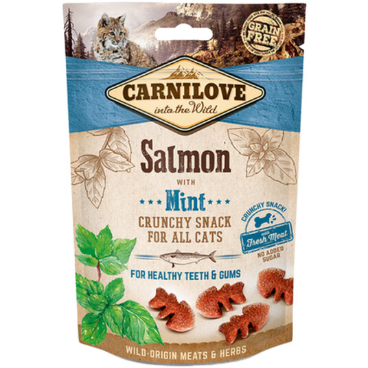 Carnilove Kattemat Crunchy Snack med Laks og Mynte 50 g x 10 stk.