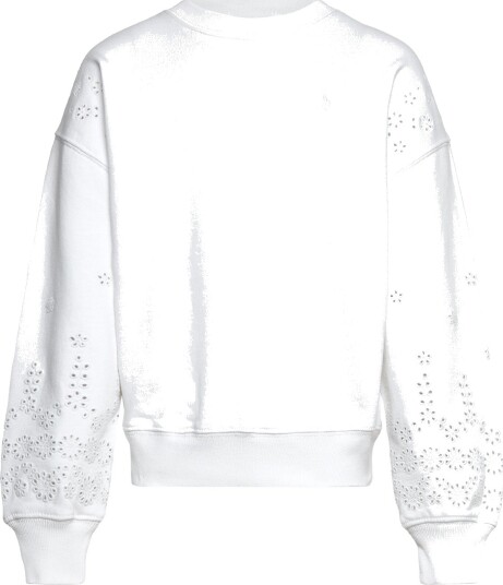 Ralph Lauren Kids Eyelet French Terry Sweatshirt White 142 153 Ralph Lauren Kids Eyelet French Terry Sweatshirt White 142 153