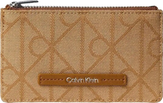 Calvin Klein Emblem Aop Jacquard Cardcase Beige ONE SIZE Calvin Klein Emblem Aop Jacquard Cardcase Beige ONE SIZE