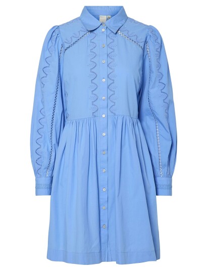 YAS Yaskenira Ls Shirt Dress S. - Blue - 36 YAS Yaskenira Ls Shirt Dress S. - Blue - 36