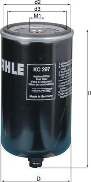 Drivstoffilter MAHLE KC 297 Drivstoffilter MAHLE KC 297