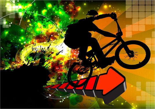 Fototapet Bicycle Tricks 200x140 - Artgeist sp. z o. o.