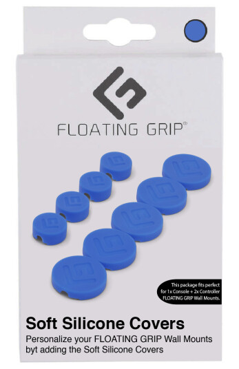 Floating Grip Blå Veggfeste for PS5 – Myk Silikon Deksel