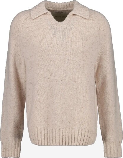 Gant Wool Silk Polo LIGHT BEIGE MELANGE XXL