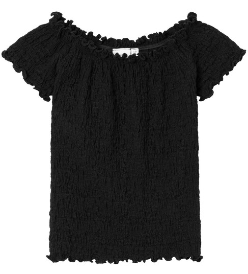 Name It Topp nkfHalisse SS Short Top Svart