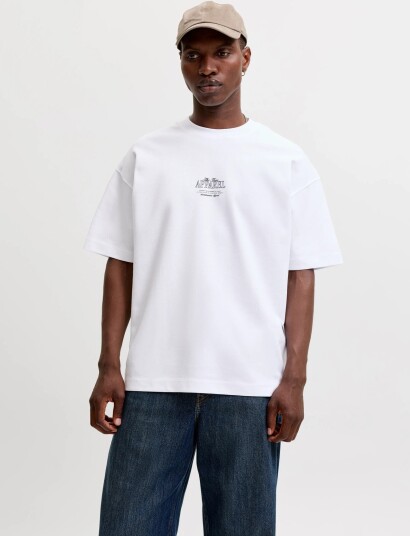 Jack & Jones Jjebarron Studio Tee Ss O Neck Sn White M