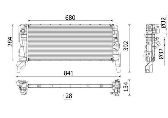 Radiator MAHLE ORIGINAL CR 2763 000P