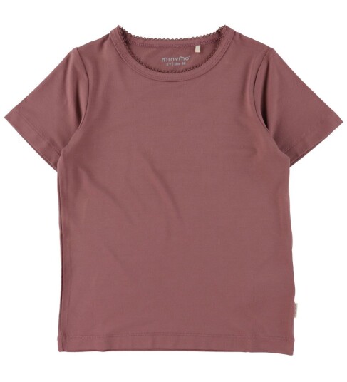 Minymo T skjorte Bambus Rose Brown 1 år 80 T skjorte Rosa