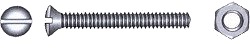Maskinskrue m/mutter A4 DIN 964/934 - 3 mm - 16 mm - 10 stk