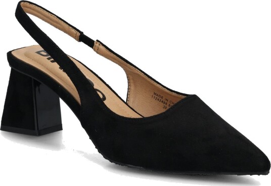 Bianco Biamaralyn Slingback Faux Suede Black 41