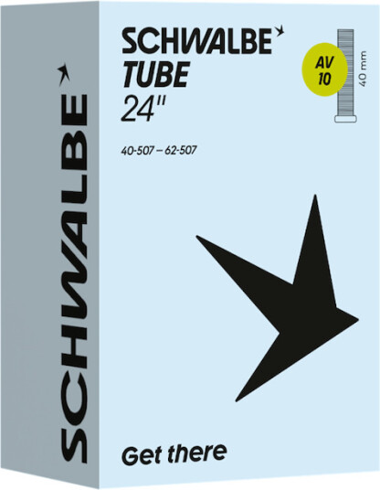 Schwalbe slange 24"x1,60-2,50 (40/62-507) 40mm bilventil Schwalbe slange 24"x1,60-2,50 (40/62-507) 40mm bilventil