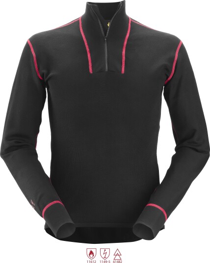 Snickers Workwear 9462 ProtecWork Undertrøye svart kort glidelås XS Klær Snickers Workwear 9462 ProtecWork Undertrøye svart kort glidelås XS Klær