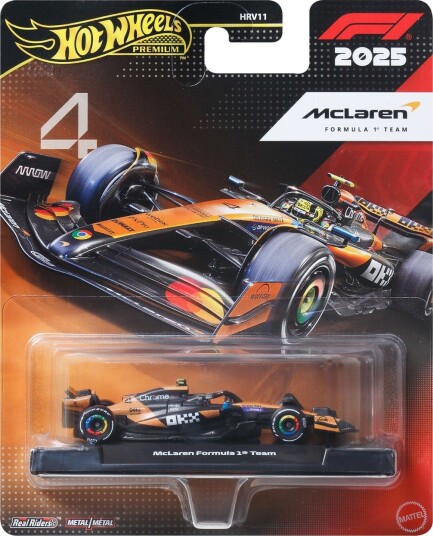 Hot Wheels 1:64 Scale Premium Die-Cast Formula 1 Collectible Toy Race Car (Styles May Vary) - Orange - ONE SIZE