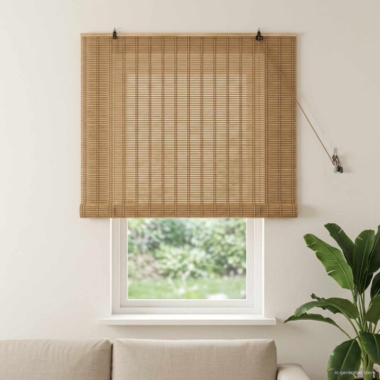 vidaXL Rullegardin Natur 160 x 160 cm Bambus
