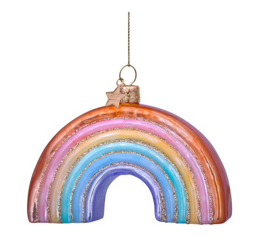 Vondels Glassornament regnbue pastell 6 cm Vondels Glassornament regnbue pastell 6 cm