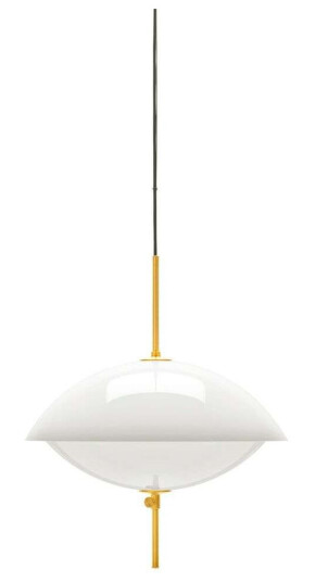 Fritz Hansen Clam Pendle Hvit/ Messing Ø55
