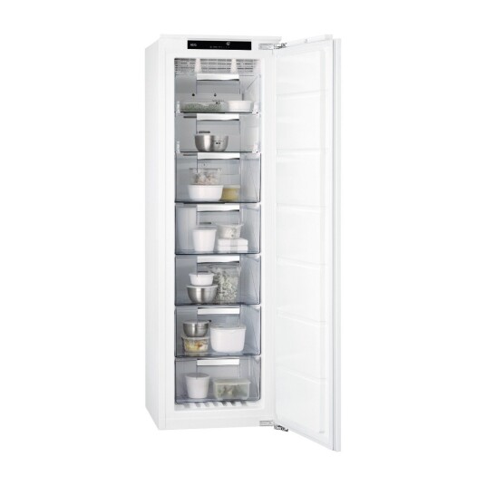 AEG ABE818E6NC - Fryser - stående - innebygd - fordypning - bredde: 56 cm - dybde: 55 cm - høyde: 178 cm - 204 liter - Klasse E - hvit AEG ABE818E6NC - Fryser - stående - innebygd - fordypning - bredde: 56 cm - dybde: 55 cm - høyde: 178 cm - 204 liter - Klasse E - hvit