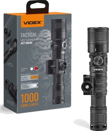 Videx Taktisk LED-lykt - 5000K - Kulør : Nøytral