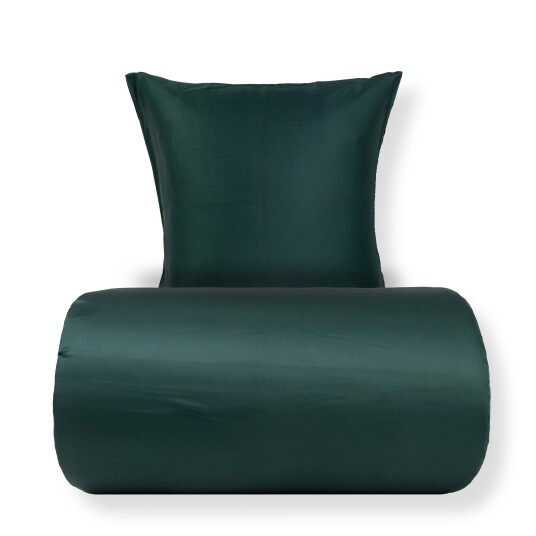 Nature By Borg Bambus sengetøy 240x220 cm - Mørkegrønn - Sateng - King size - 100% Bambus - Nature By Borg