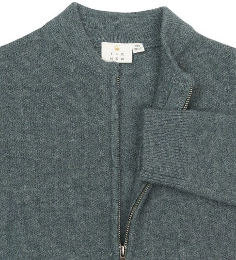 The New Cardigan - Strikk - TnRolland - Blue Melange - The New - 11-12 år (146-152) - Cardigan Armygrønn Blå Grå
